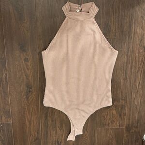 Mauve Ribbed Bodysuit